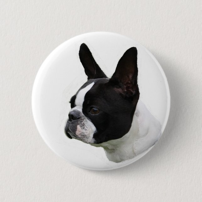 Boston Terrier 2 Inch Round Button (Front)