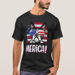 Boston Terrier 4th Of July American Flag Dog  Usa T-Shirt