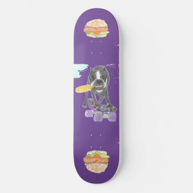 Boston Terrier 8 1/2" Skateboard Deck (Front)
