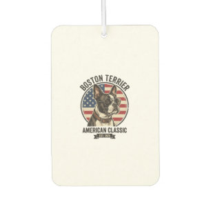 Boston Terrier American Classic Dog Flag Sunglasse Air Freshener