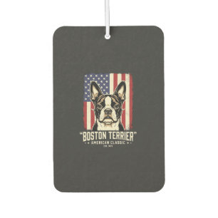 Boston Terrier American Classic Flag Air Freshener