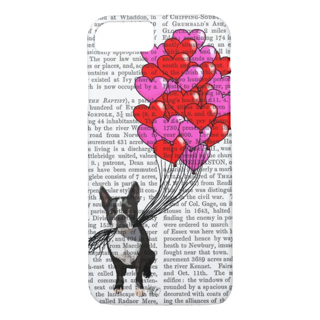Boston Terrier And Balloons Case-Mate iPhone Case (Back)