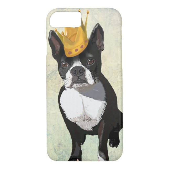 Boston Terrier and Crown Case-Mate iPhone Case (Back)