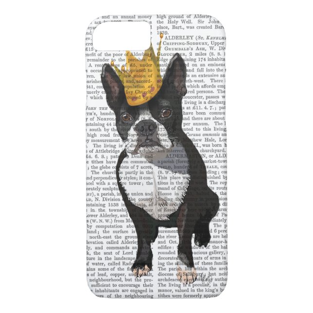 Boston Terrier And Crown Case-Mate iPhone Case (Back)