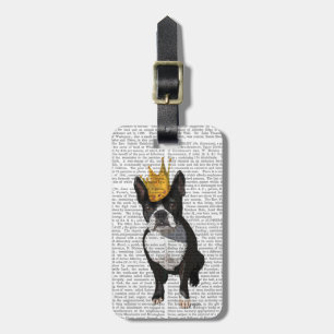 Boston Terrier And Crown Luggage Tag