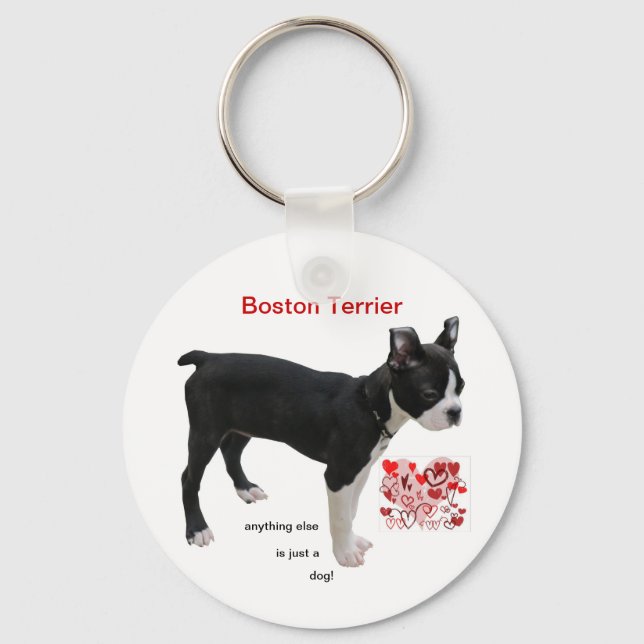 Boston Terrier Anything Else is Just a Dog Keychain (Front)