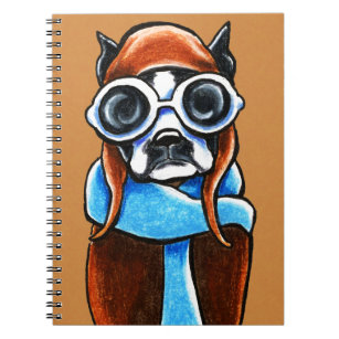 Boston Terrier Aviator Notebook