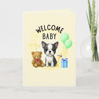Boston Terrier Baby Congratulations Cards