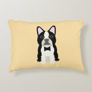 Boston Terrier beige Accent Pillow
