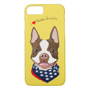 Boston Terrier (Brown) Illustrated Cell Phone Case