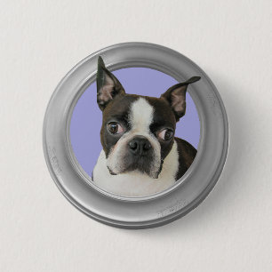 BOSTON TERRIER-BUTTON 2 INCH ROUND BUTTON
