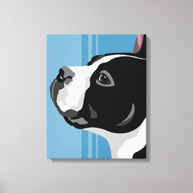 Boston Terrier Canvas Art (Front)