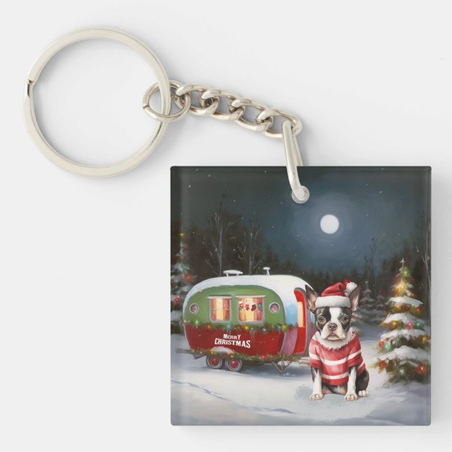Boston Terrier Caravan Christmas Adventure (Devant)