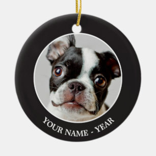Boston Terrier Ceramic Ornament
