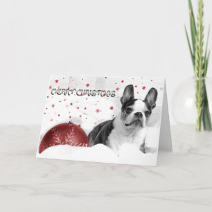 Boston Terrier Christmas Card