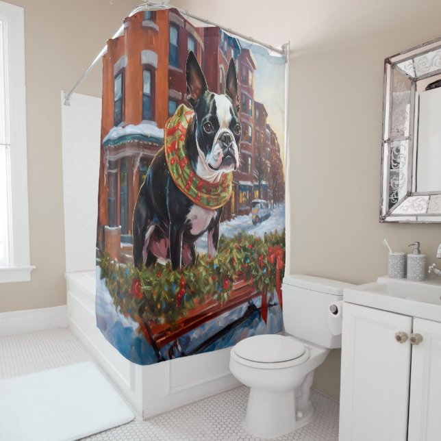 Boston Terrier Christmas Festive Season (In Situ)