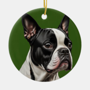 Boston Terrier Christmas Ornament