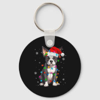 Boston Terrier Christmas Santa Hat 