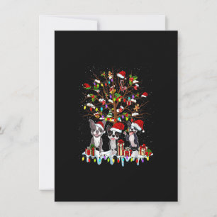 Boston Terrier Christmas Tree Funny Xmas Boston Te Invitation
