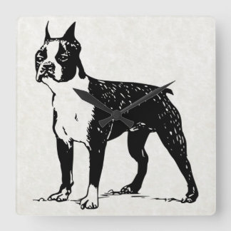 boston terrier clock