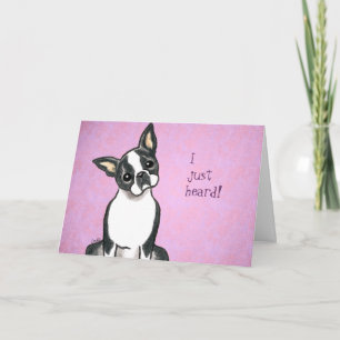 Boston Terrier Congratulations Custom Card