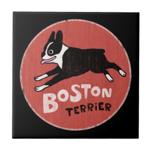 Boston Terrier Cool Retro Style Tile