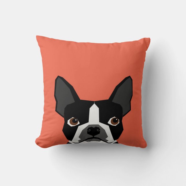 Boston Terrier Coussin Cute Funny Boston Terrier (Recto)
