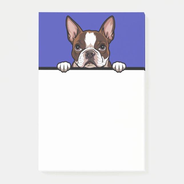 Boston Terrier Cute Boston Puppy Dog Lover Gifts Post-it Notes (Front)