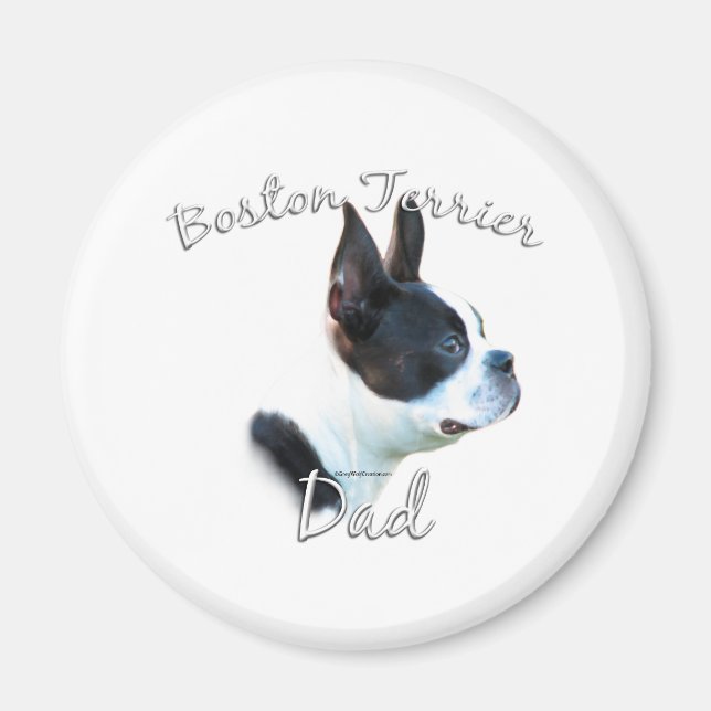 Boston Terrier Dad 2 Magnet (Front)