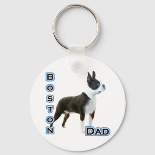 Boston Terrier Dad 4 - Keychain