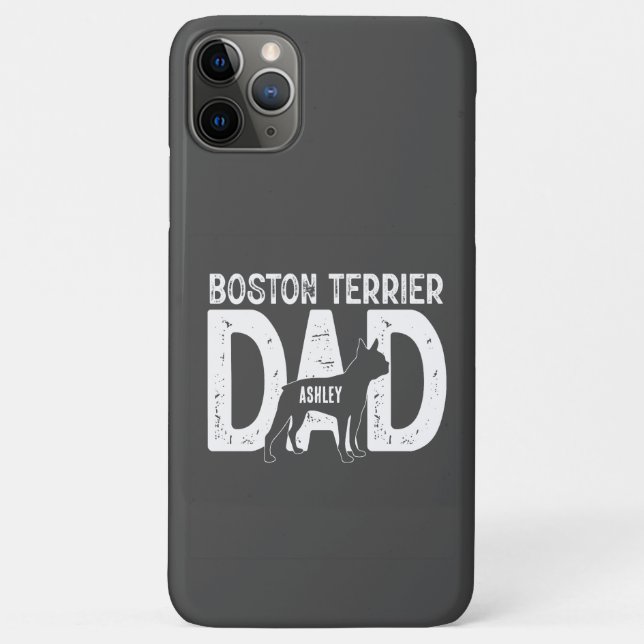 Boston Terrier Dad Dog Dad Gift Case (Back)
