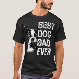 Boston Terrier Dad Father's Day Vintage Style T-Shirt