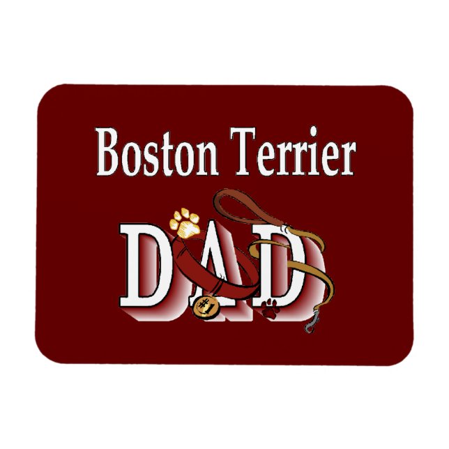 Boston Terrier Dad Magnet (Horizontal)