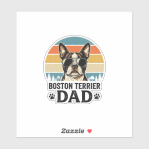 Boston Terrier Dad Vintage Dog Lover Design_1
