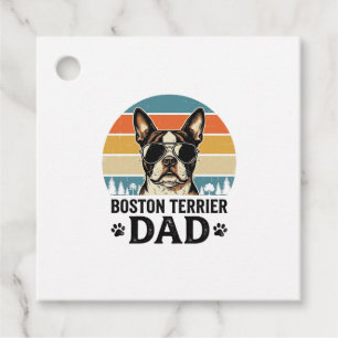 Boston Terrier Dad Vintage Dog Lover Design_1 Favour Tags