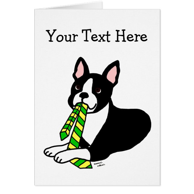 Boston Terrier Daddy with Tie 1 (Front)