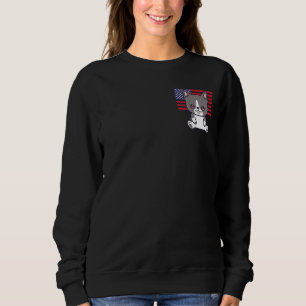Boston Terrier Dog 4th Of July Patriotic Usa Ameri Sweatshirt