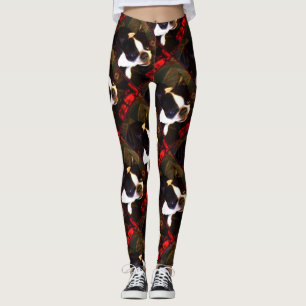 Boston Terrier dog art leggings