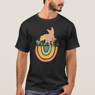 Boston Terrier Dog Bostie Mom Dad Pet Cute Rainbo T-Shirt