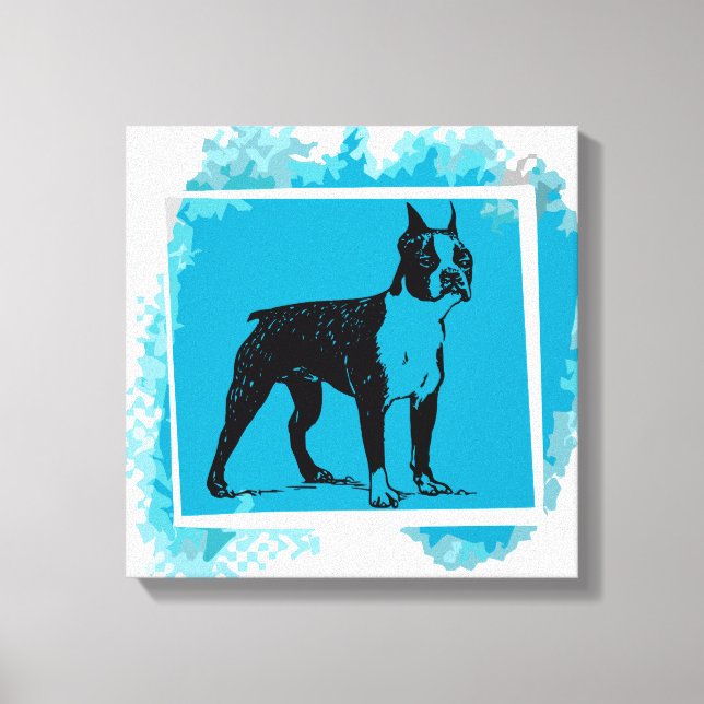 Boston Terrier dog Canvas Print (Front)