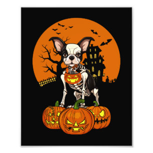 Boston Terrier Dog Halloween Photo Print