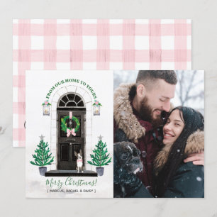 Boston Terrier Dog Holiday Christmas Photo Card