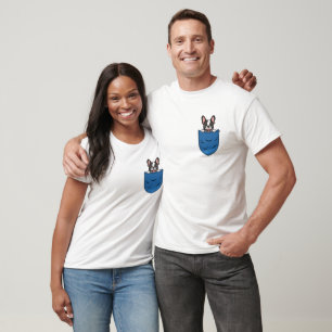 Boston Terrier Dog In The Pocket T-Shirt