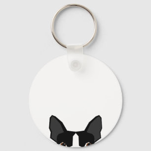 Boston Terrier dog keychain