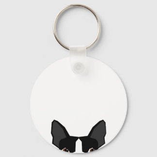 Boston Terrier dog keychain