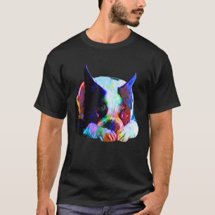 Boston Terrier Dog Lover Art Artsy Colorful Boston T-Shirt
