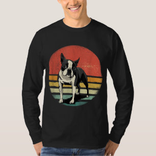 Boston Terrier Dog Lover Retro Vintage 70s Dog Pet T-Shirt