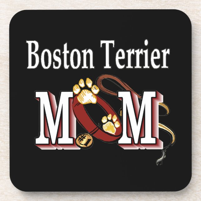 Boston Terrier Dog MOM Coaster (Front)