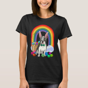 Boston Terrier Dog Mom Easter Eggs Bunny Rabbit T-Shirt