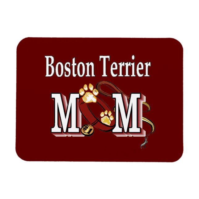 Boston Terrier Dog MOM Magnet (Horizontal)